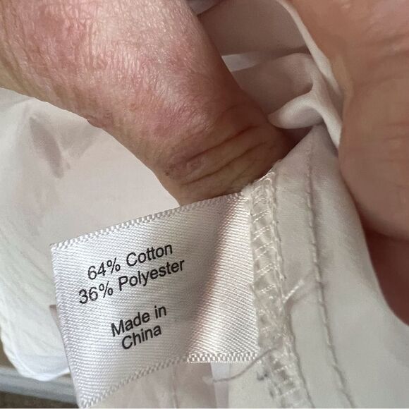 Lane Bryant Womens Size‎ 16 Plus Flare Sleeve Peplum Tope White Eyelet Lace Trim - Picture 6 of 7